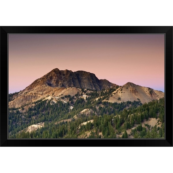 "Brokeoff Mountain at dawn, California" Black Framed Print