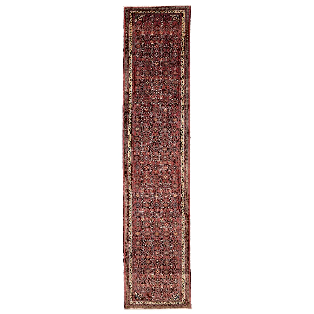 ECARPETGALLERY Hand-knotted Andelz Red Wool Rug - 2'9 x 13'0