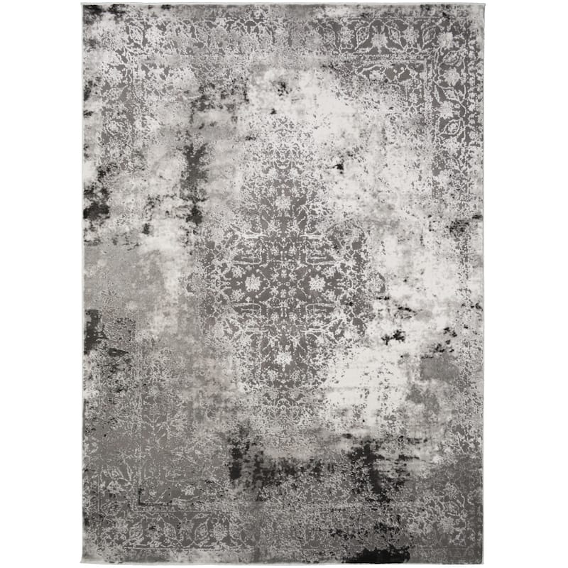 Everest Olympia Traditonal Distressed Area Rug - 5'3"x7'3" - Gray