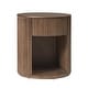 preview thumbnail 18 of 22, Bert Modern 22" Tall Round Solid Wood Full Assembly End Table WIth Storage By HUALALA HOME