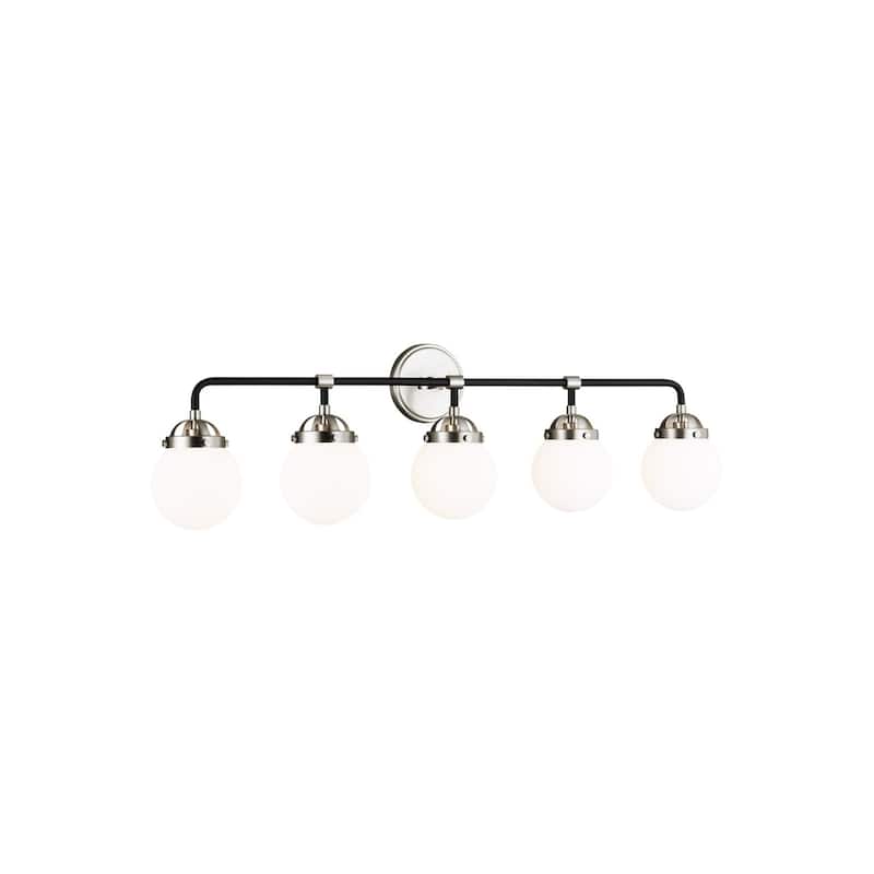 Bellevue Orne 5 Light 38" Wide Bathroom Vanity Light - Brushed Nickel