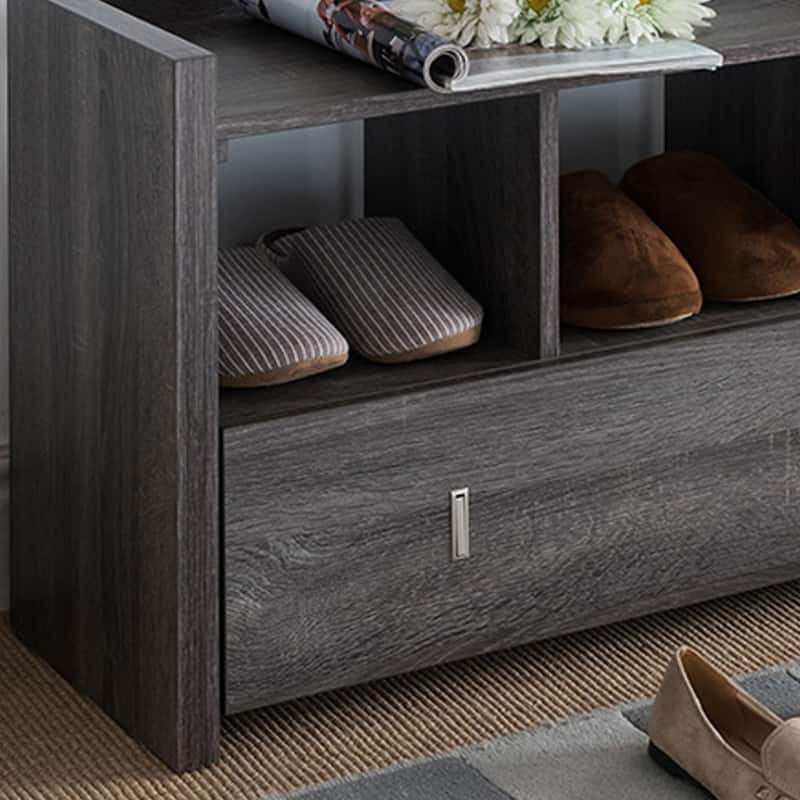 Modern Style Shoe Bench With Three shelves