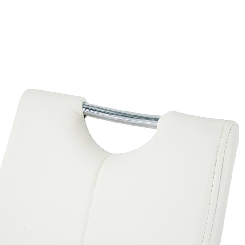 Modern Dining Chairs with Faux Leather Padded Seat