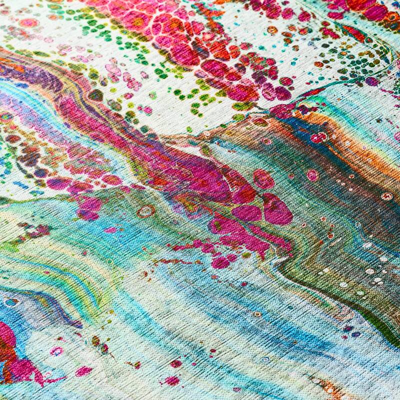 Indoor/ Outdoor Addison Karina Abstract Washable Area Rug