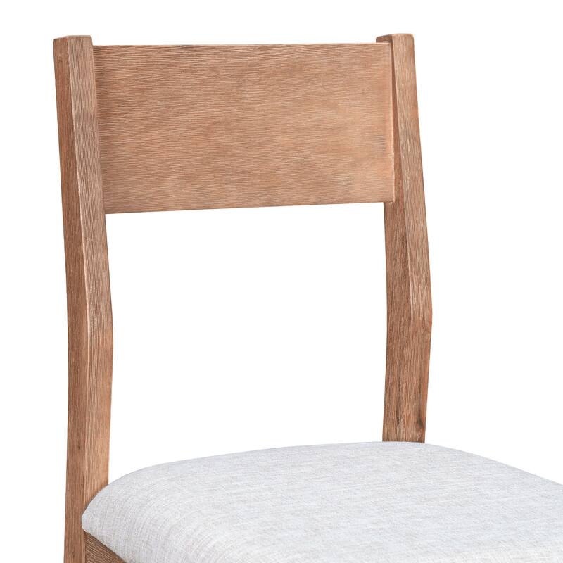 Counter Height 5-Piece Dining Table Set, Kitchen Table Set with Wood Texture Table and Cushioned Chairs