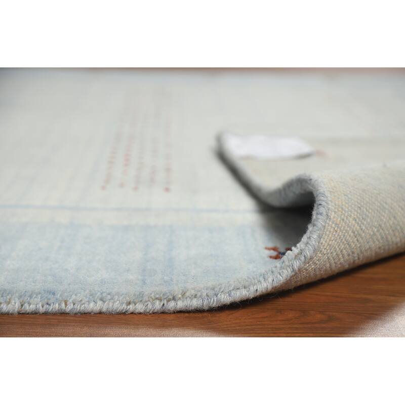 Hand Knotted Oriental 100% Wool Carpet Tribal Tribal Beige & Ivories Gabbeh Area Rug - 7' 6'' X 5' 3''