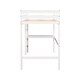 preview thumbnail 24 of 86, Elegant Loft Wood Bed with built-in desk,Ladder