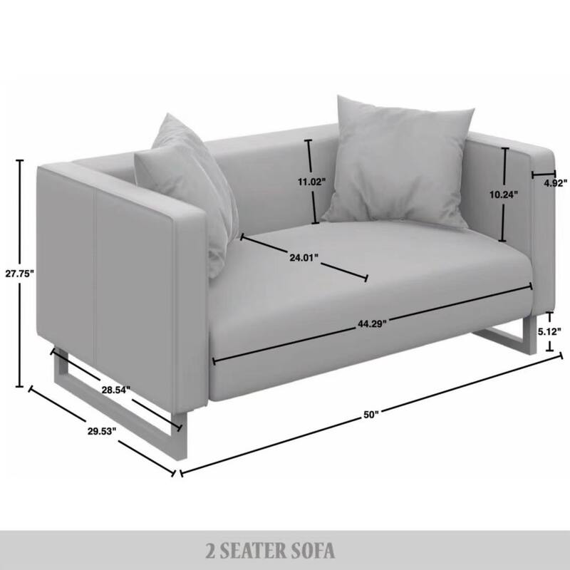 CraftPorch Mid Century Modern 2- Pieces Upholstered Living Room Set