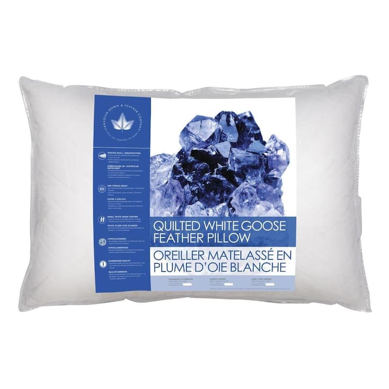 Canadian Down & Feather Company Quilted White Goose Feather Pillow - 2 Pack