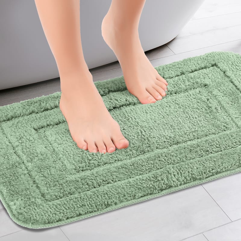 Bathroom Rug, Soft Absorbent Bathroom Rug, Non Slip Plush Bath Rug Machine Washable Dry Bath Mat for Bathroom Floor