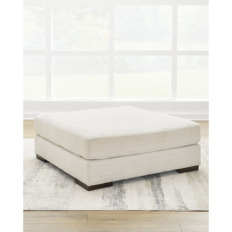 Signature Design by Ashley Lyndeboro Oversized Accent Ottoman - 51"W x 51"D x 20"H - Natural