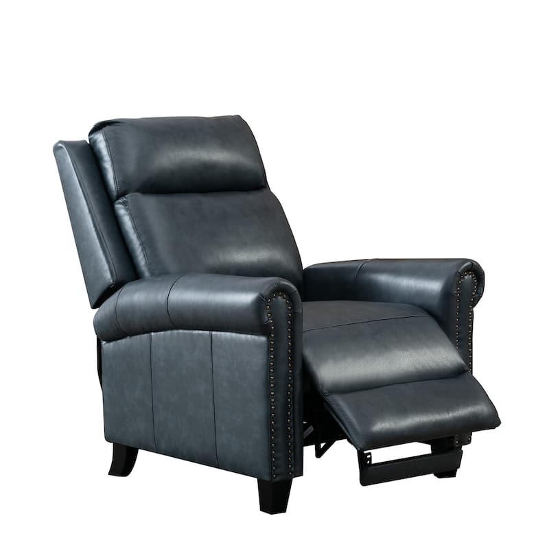 Genuine Leather Adjustable Single Sofa with Comfortable Arms and Back for Living Room