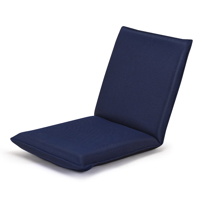 Adjustable Floor Chair Mesh Floor Sofa Chair 6-Position - Navy