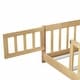 preview thumbnail 70 of 69, Queen Size Floor Bed with Fence, Door, Rubber Wood Frame & Safety Guardrails