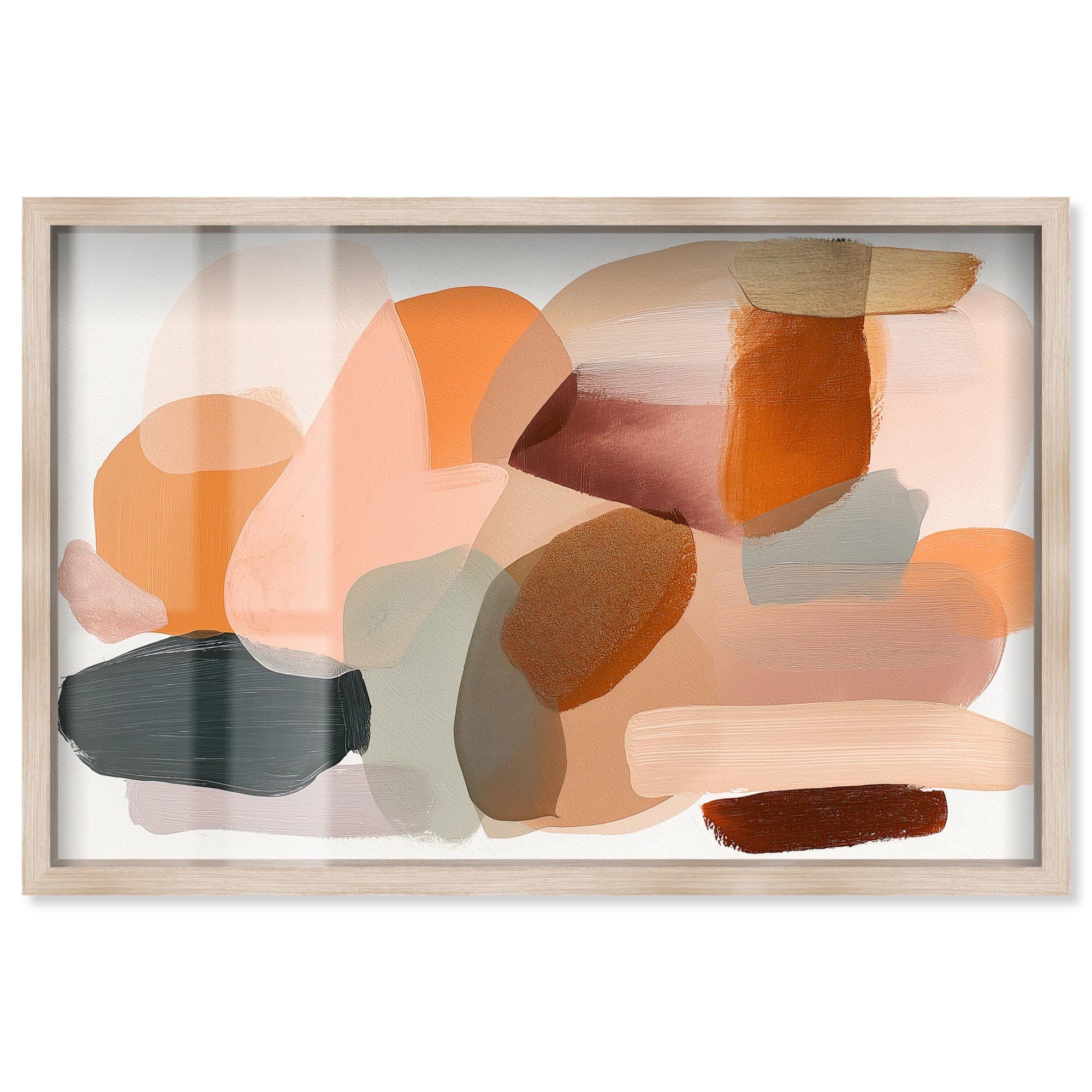 Stone Medley II Abstract Art Shadowbox Print by Art Remedy