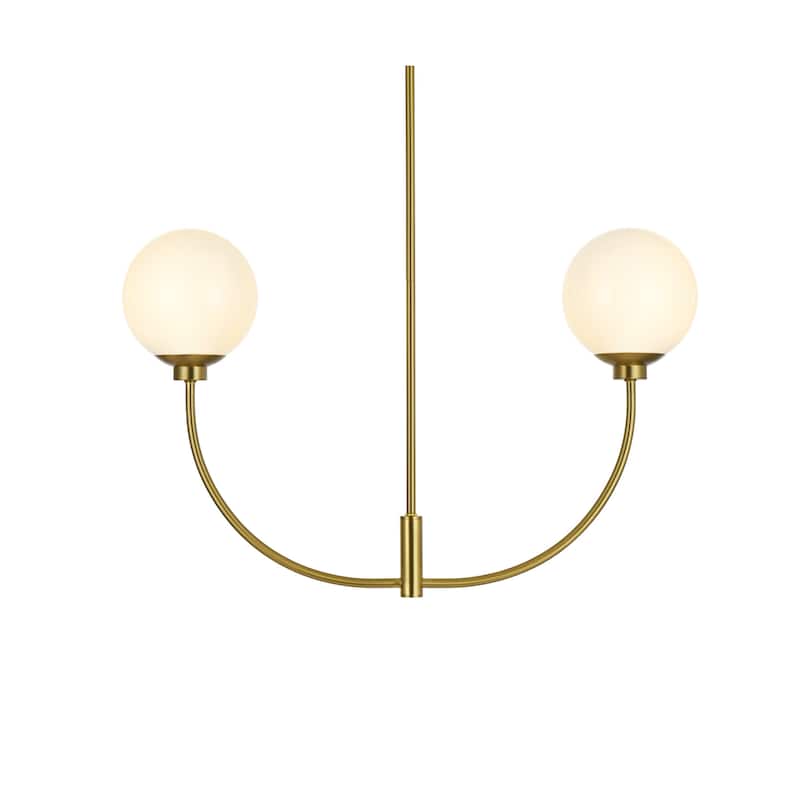 Elegant Lighting LD816D30 Nyomi 2 Light 30" Wide Chandelier