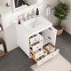 preview thumbnail 12 of 19, Eviva Acclaim Single Sink Bath Vanity with Carrara Quartz Top and Undermount Porcelain Sink