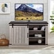 preview thumbnail 1 of 23, 47" Rustic Farmhouse Barn Door TV Stand for 55" TVs