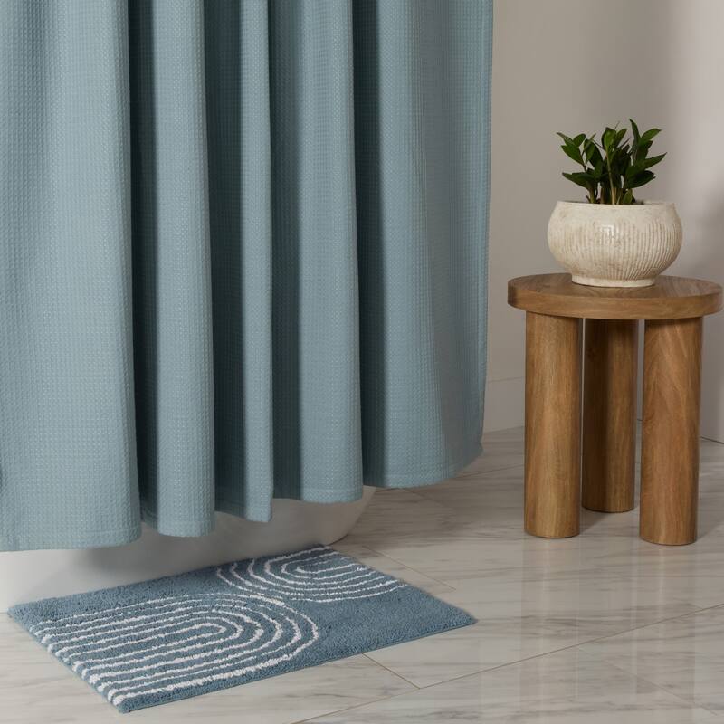 Becky Cameron Cotton Blend Waffle Shower Curtain