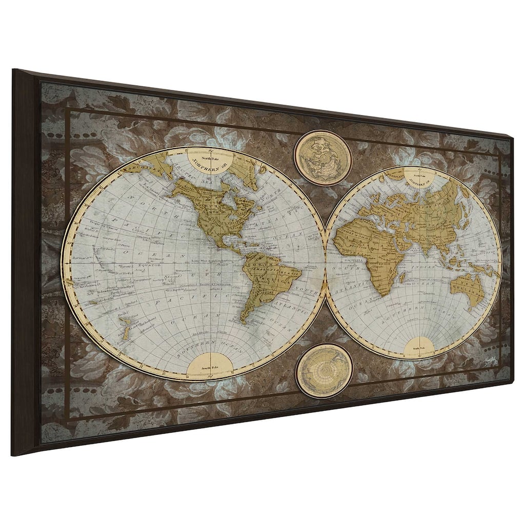 "World Map" Print on Floating Canvas