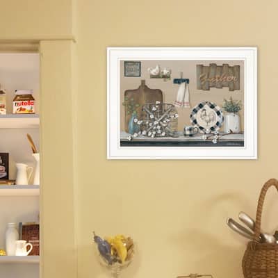 TrendyDecor4U Farmhouse "Farmhouse Kitchen" Framed Print Wall Art by Pam Britton - Earth Tone