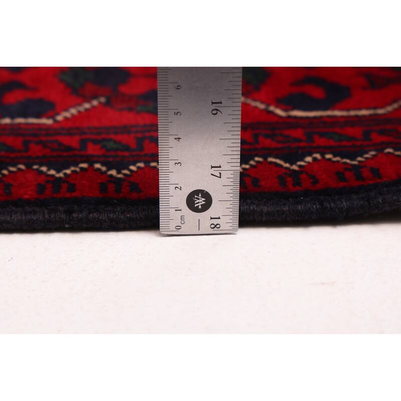 ECARPETGALLERY Hand-knotted Finest Khal Mohammadi Red Wool Rug - 2'9 x 10'0