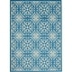 preview thumbnail 95 of 129, Nourison Jane Floral Medallion Indoor only Area Rug 6' x 9' - Ivory/Blue