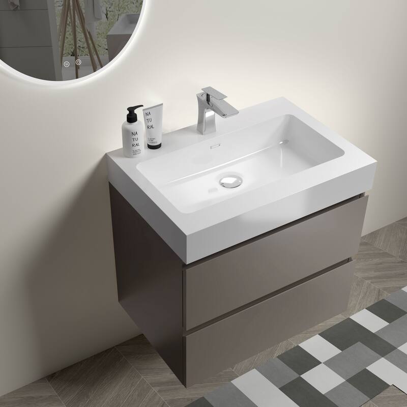 24" Bathroom Vanity with Sink, Large Storage