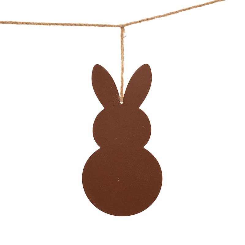 Glitzhome 72"L Easter Metal Bunny Hanging Garland Wall Decor