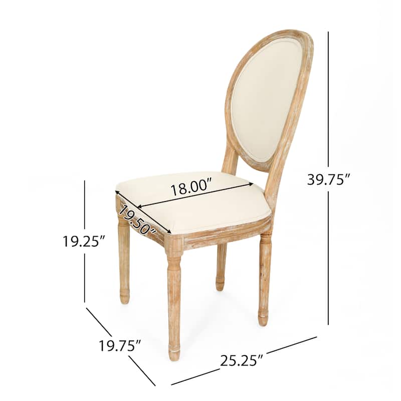 Phinnaeus Upholstered Farmhouse Dining Chairs (Set of 2) by Christopher Knight Home