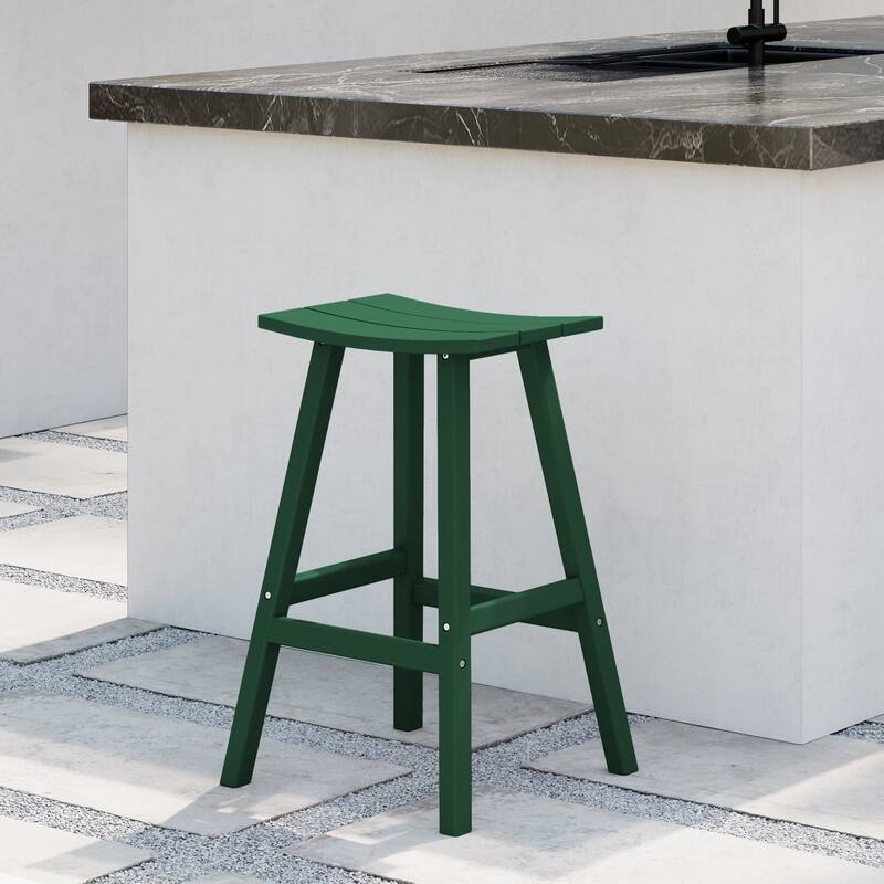Laguna Hdpe All Weather Outdoor Patio 29" Saddle Seat Bar Stool