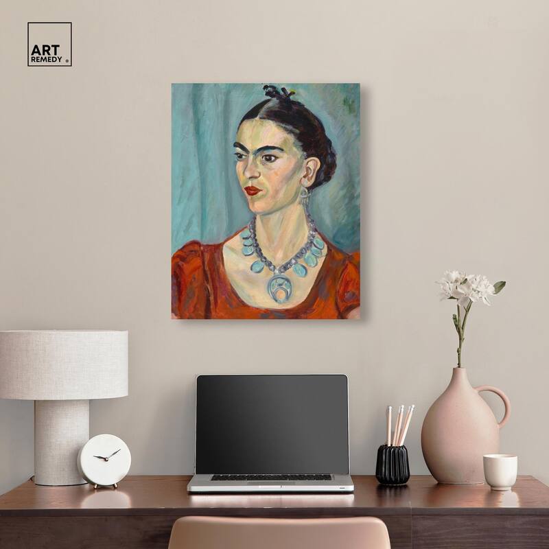 Frida Kahlo by Magda Pach 1933 Canvas by Art Remedy, Gallery Wrapped