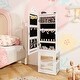 preview thumbnail 5 of 19, 3-in-1 Freestanding Kids Jewelry Cabinet Armoire with Full Length Mirror - 13.5” L x 12” W x 46” H