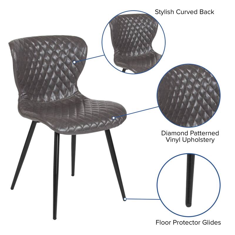 Contemporary Vinyl Upholstered Chair