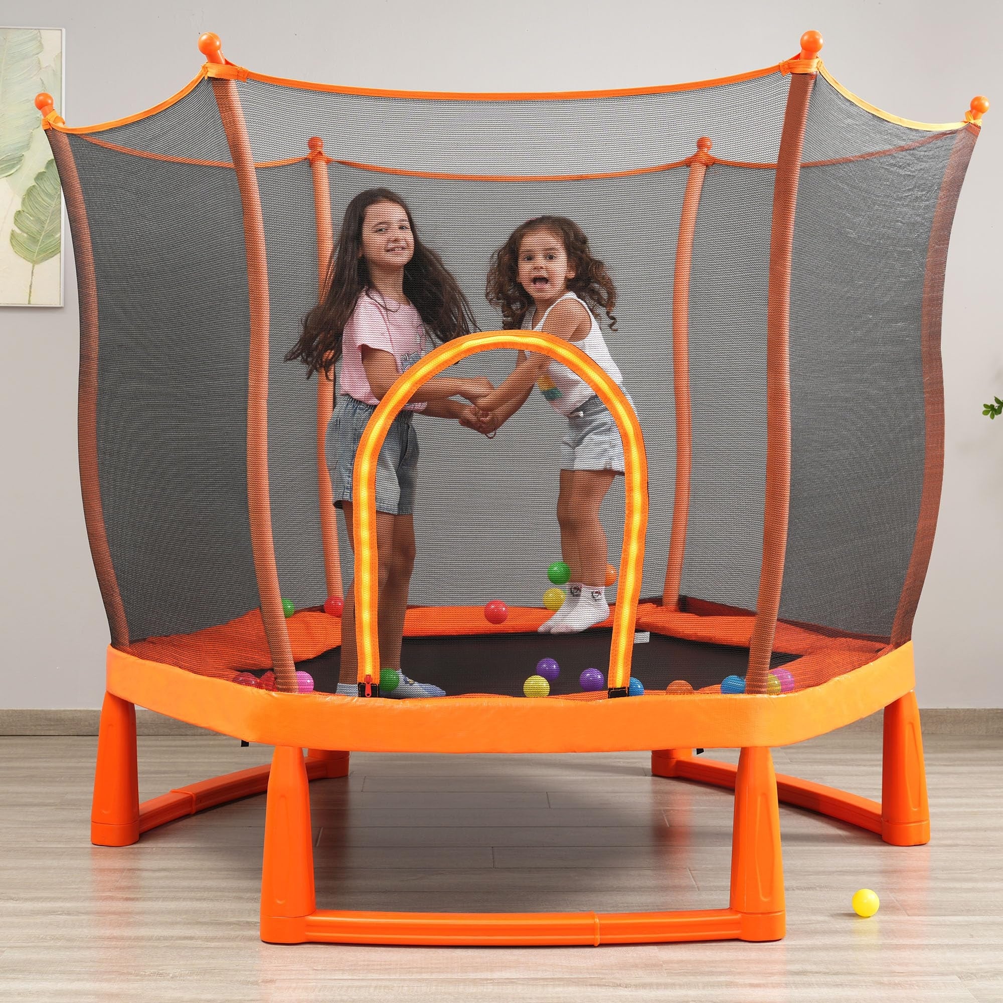 6ft Trampoline Toddler Trampoline with Safety Enclosure Net