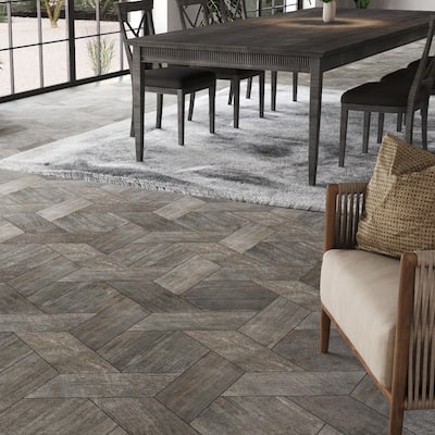 Merola Tile Retro Naveta Cendra 7" x 16-3/8" Porcelain Floor and Wall Tile