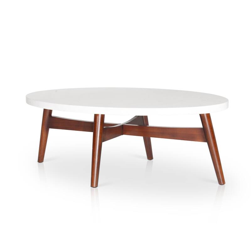 Steve Silver Stonebrook Cherry Wood Oval Coffee Table