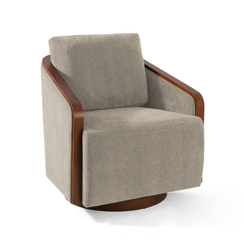 Modern Upholstered Swivel Accent Chair Set of 2