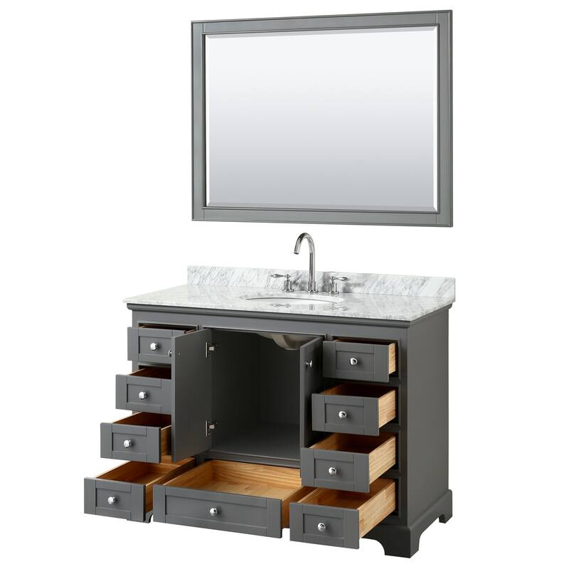 Wyndham Collection Deborah 48" Free Standing Single Vanity Set with