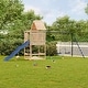 preview thumbnail 1 of 16, vidaXL Swing Set Outdoor Backyard Wooden Playground Equipment for Kids Age 3-8 217.7" x 81.1" x 103.9" Pine