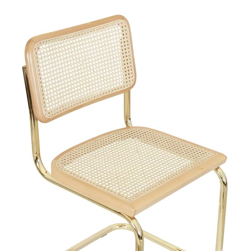 Breuer Chair Company Marcel Breuer Cesca Cane Cantilever Side Chair w/ Brass Steel Frame (Various Wood & Cane Colors)