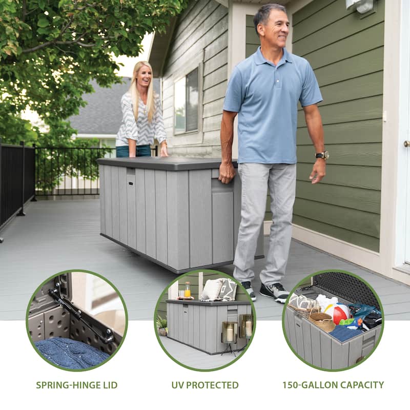 Lifetime Heavy-Duty Outdoor Storage Deck Box (150 Gallon)