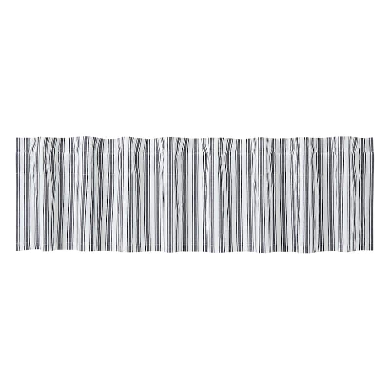 Sawyer Mill Black Ticking Stripe Valance 16x72 - M