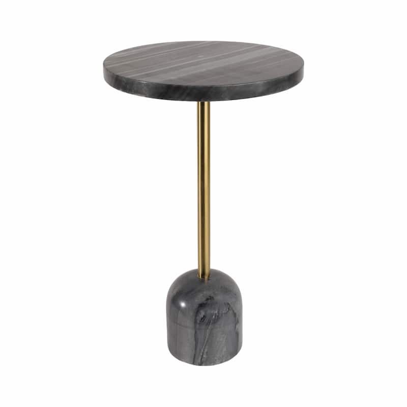 Modern Marble Top & Base Accent Table - Gray