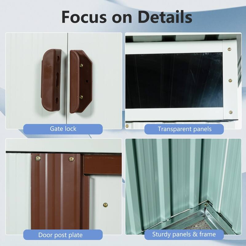 6ft x 5ft Outdoor Metal Storage Shed With Window