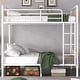 preview thumbnail 15 of 65, Metal Bunk Bed Retro Bed Frame with Ladder and Guardrail, Industrial Detachable Bunkbeds Convertible to 2 Platform Beds Frame