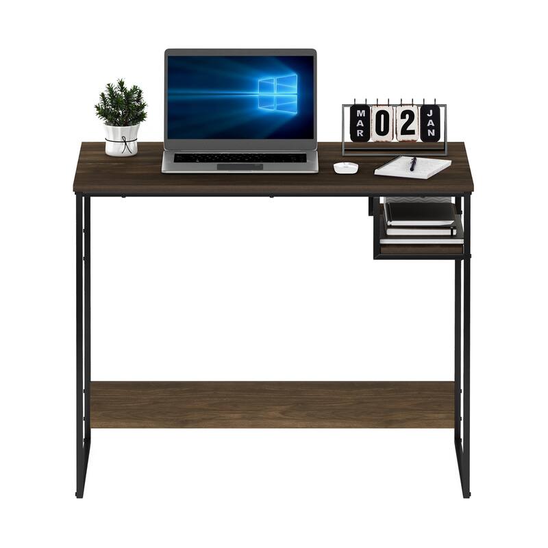 Furinno Moretti Modern Lifestyle Study Desk, 35, Columbia Walnut