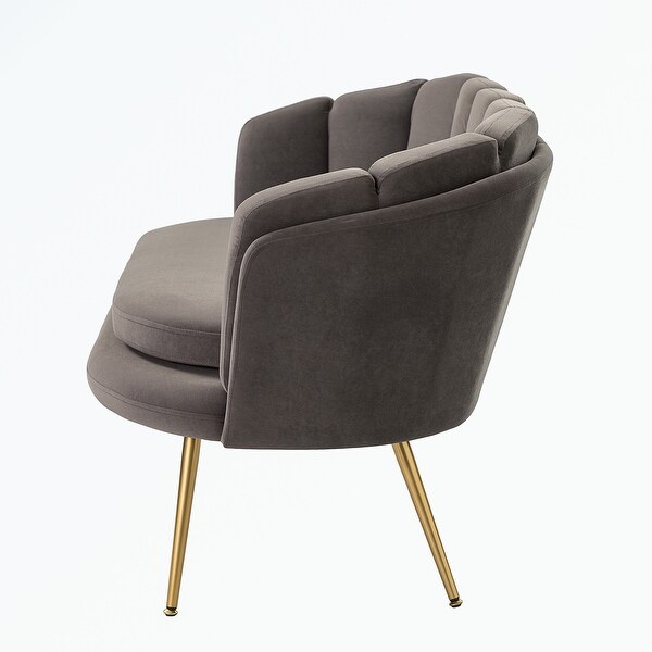 Velvet Loveseat with Metal Legs - Bed Bath & Beyond - 36989023