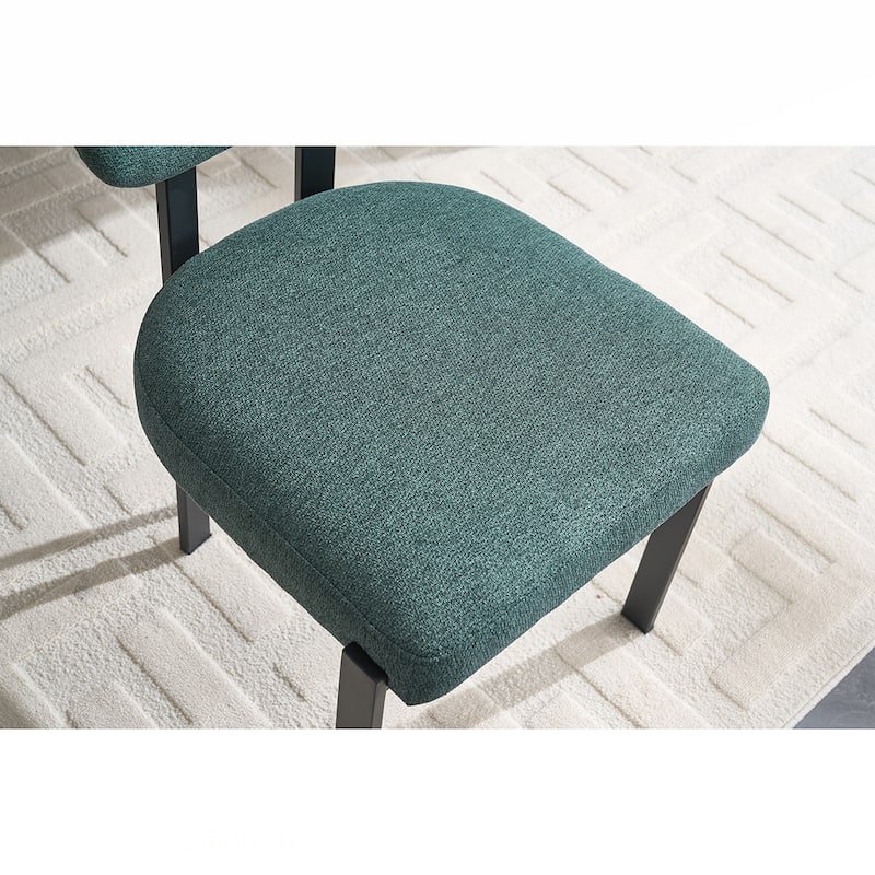 2PCS Dining Chairs With Metal Legs