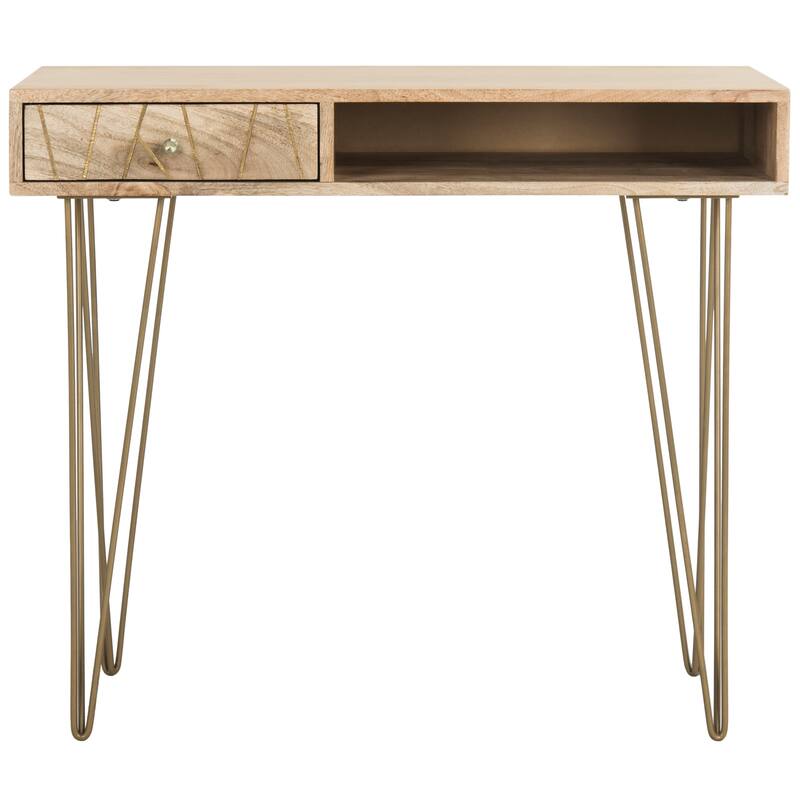 SAFAVIEH Filuta 1-Drawer 1-Shelf Hairpin Leg Desk